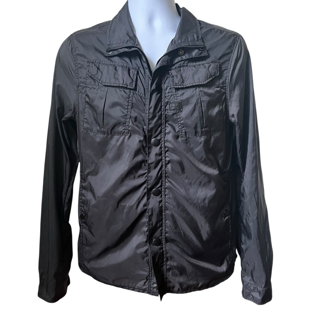 G-Star Raw Cargo Line Women’s Black Full Zip Lightweight pockets Jacket Medium